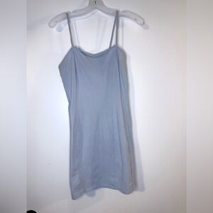 Baby Blue Y2K Dress Women’s Small/Medium Cotton Stretch Bodycon Mini Straps